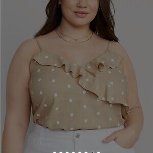 Polka Dot Ruffled Wrap Effect Cami - Old Navy XXL